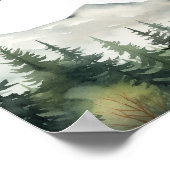 Mountains and Pines 13 Tables Wedding Seating Poster (Ecke)