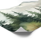 Mountains and Pines 15 Tables Wedding Seating Poster (Ecke)