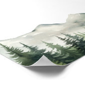 Mountains and Pines 27 Tables Wedding Seating Poster (Ecke)
