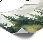Mountains and Pines 6 Tables Wedding Seating Poster (Ecke)