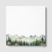 Mountains and Pines Elegant Wedding Gästebuch (Rückseite)