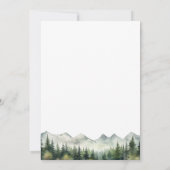 Mountains and Trees Celebration Of Life Funeral Einladung (Rückseite)