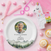 Mountains and Trees Celebration Of Life Funeral Pappteller (Party)