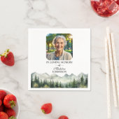 Mountains and Trees Celebration Of Life Funeral Serviette (Beispiel)