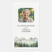 Mountains and Trees Celebration Of Life Funeral Serviette (Vorderseite)