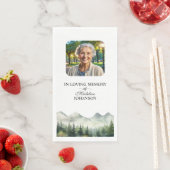 Mountains and Trees Celebration Of Life Funeral Serviette (Beispiel)