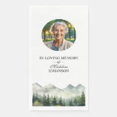Mountains and Trees Celebration Of Life Funeral Serviette (Vorderseite)