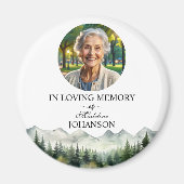 Mountains and Trees Celebration Of Life Keepsake Magnet (Vorne)