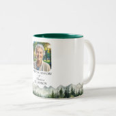 Mountains and Trees Celebration Of Life Keepsake Zweifarbige Tasse (VorderseiteRechts)