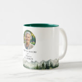 Mountains and Trees Celebration Of Life Keepsake Zweifarbige Tasse (VorderseiteRechts)