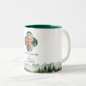 Mountains and Trees Celebration Of Life Keepsake Zweifarbige Tasse (VorderseiteRechts)