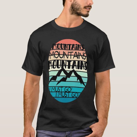 Mountains are Calling Sunsets Snow Slopes Family T-Shirt (Vorderseite)