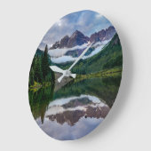 Mountains | Aspen Colorado Große Wanduhr (Winkel)