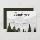 Mountains Baby Dusche Vielen Dank Dankeskarte (Vorne/Hinten)