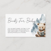 Mountains Bear Safari Baby Shower Books Request Begleitkarte (Vorderseite)