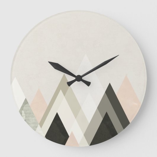 Mountains Beyond Mountains III Große Wanduhr (Vorderseite)