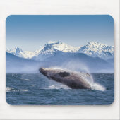 Mountains | Breaching Whale Glacier Bay, Alaska Mousepad (Vorne)