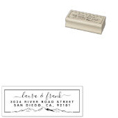 Mountains Couple Names Wedding Rücksendeadresse Gummistempel (Stempel)