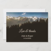 Mountains Custom Foto Hochzeit Danke Karte (Vorderseite)