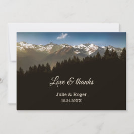 Mountains Custom Foto Hochzeit Danke Karte