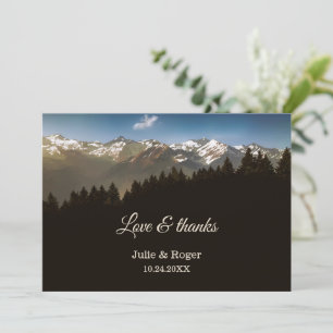 Mountains Custom Foto Hochzeit Danke Karte