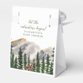 Mountains Deer Baby Dusche Vielen Dank Geschenkschachtel (Rückseite)