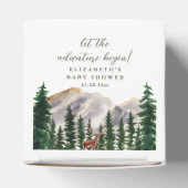 Mountains Deer Baby Shower Geschenkschachtel (Oben)