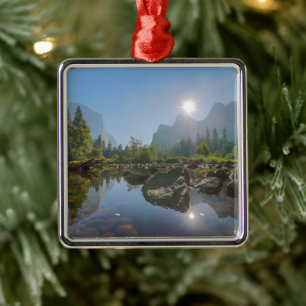Mountains   El Capitan Yosemite Park, California Ornament Aus Metall