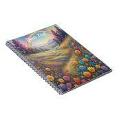 Mountains Flowers Rainbow Notizblock (Rechte Seite)