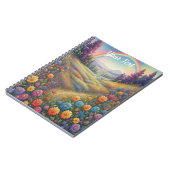 Mountains Flowers Rainbow Notizblock (Linke Seite)