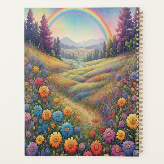 Mountains Flowers Rainbow Planer (Rückseite)