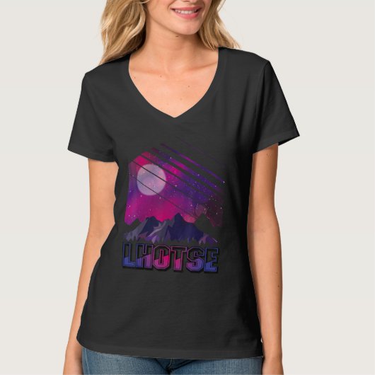 Mountains Galaxy Hiking Lhotse Nepal Hike Mountain T-Shirt (Vorderseite)