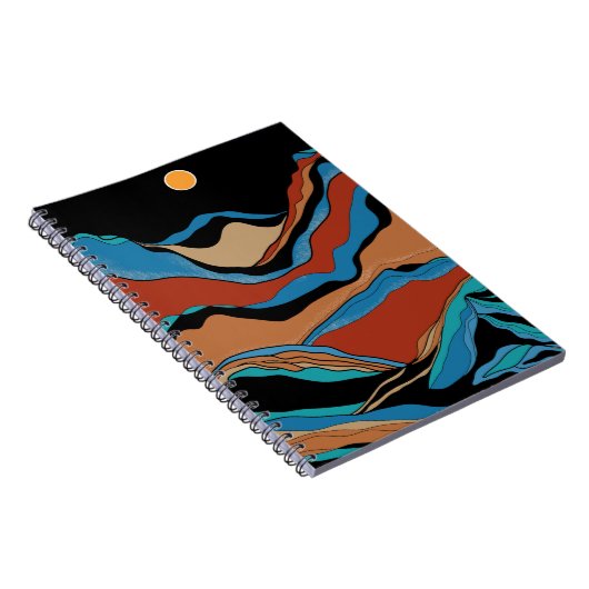 Mountains Geometric Notizblock (Rechte Seite)