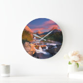 Mountains | Glacier National Park, Montana Große Wanduhr (Zuhause)