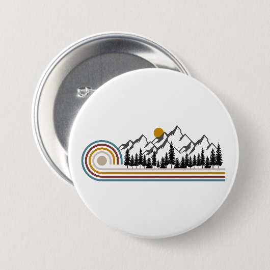 Mountains graphic gift button (Vorne & Hinten)