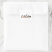Mountains graphic gift quadratischer aufkleber (Tasche)
