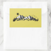Mountains graphic  rechteckiger aufkleber (Tasche)
