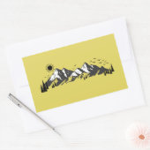 Mountains graphic  rechteckiger aufkleber (Umschlag)