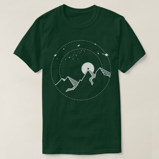 Mountains, hiking, space T-Shirt (Design vorne)