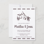 Mountains Landscape & Tribal Motifs Wedding Design Einladung (Vorderseite)