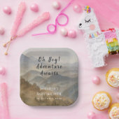Mountains Oh Boy Adventure erwartet Baby Shower Pappteller (Party)