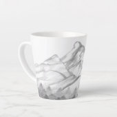 Mountains Sketched in Pencil on Latte Mug Milchtasse (Linke Ecke)