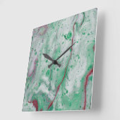 Mountains Stil. Quadratische Wanduhr (Winkel)