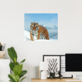 Mountains Tiger Winter Schnee Natur Foto Poster (Heimbüro)