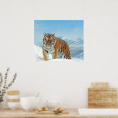Mountains Tiger Winter Schnee Natur Foto Poster (Küche)