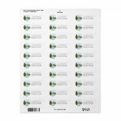 Mountains & Trees Rustic Return Address Label (Vorne)