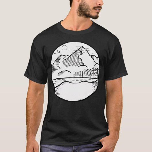 Mountains View Aktiv T-Shirt (Vorderseite)