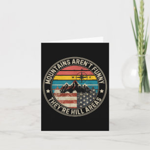 Mountains Vintage amerikanische Flagge Wandern Karte