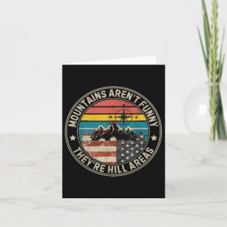 Mountains Vintage amerikanische Flagge Wandern Karte