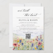 Mountains Wildflowers Meadow Wedding Announcement Einladung (Vorderseite)